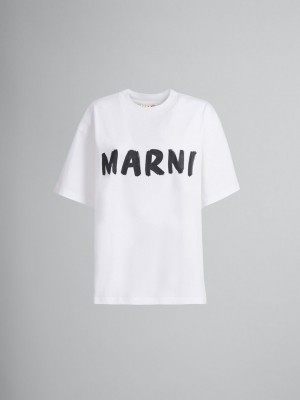 Marni Bio βαμβακερα T-shirt With Logo ασπρα | GRZDE85566