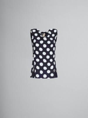 Marni Cady Βάρκας-neck Top With Polka Dots μαυρα | UGRND29890