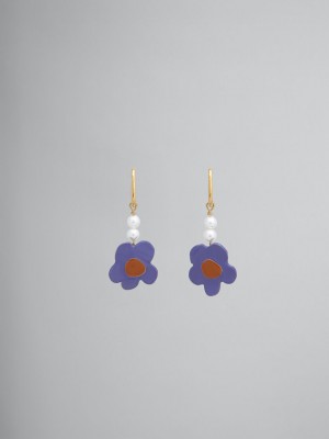 Marni Earrings With Flower μωβ με λουλουδια | UGRTG47671