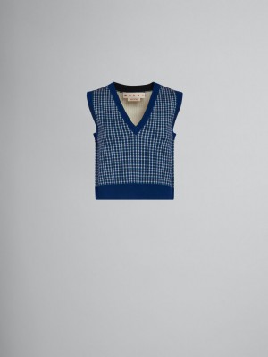 Marni Half-and-half αμανικα Jumper μπλε | GRZPD17292