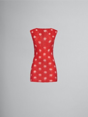 Marni Mohair αμανικα Jumper With Polka Dots κοκκινα | DGRKV91799