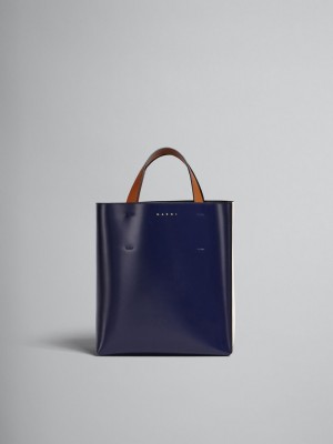 Marni Museo Small Bag δερματινα μπλε ασπρα | GRNZX37327