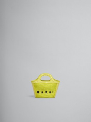 Marni Tropicalia Micro Bag δερματινα And Raffia κίτρινα | SGRNY62612