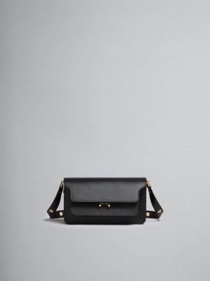 Marni Trunk Bag E/W Saffiano δερματινα μαυρα | GRCIF88658