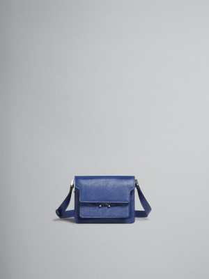 Marni Trunk Soft Mini Bag δερματινα μπλε | TGRPQ50127