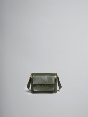 Marni Trunk Soft Mini Bag δερματινα πρασινο ασπρα | PGRQX88070