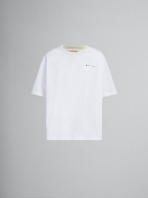 Marni T-shirt With Hearts Print ασπρα | MGRHR66230