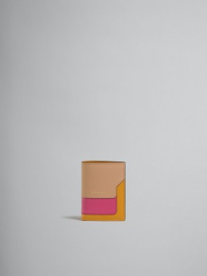 Marni δερματινα Bi-fold Wallet Μπεζ ροζ πορτοκαλι | FGRHY59956