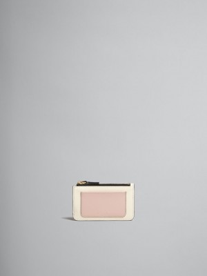 Marni δερματινα Card Case ροζ ασπρα Μπεζ | GRCVG83294