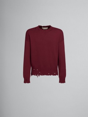 Marni βαμβακερα Crewneck πουλοβερ κοκκινα | XGRGW39375