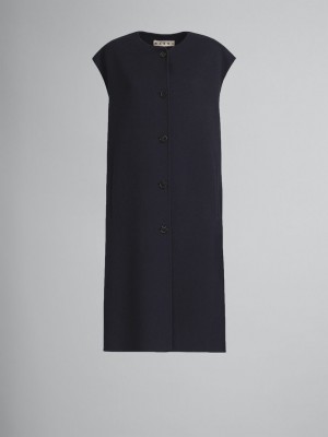 Marni Μαλλί Long Vest μαυρα | TGRPQ99921
