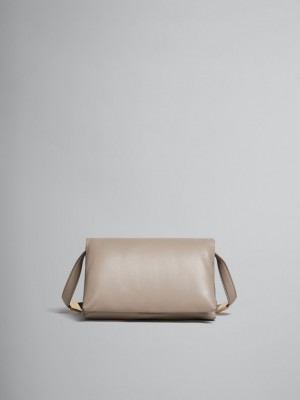 Marni δερματινα Prisma Shoulder Bag Μπεζ | GREGJ13237