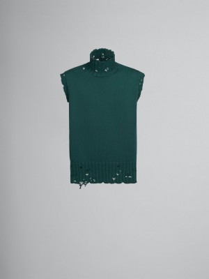 Marni βαμβακερα Vest πρασινο | YGRGT97436