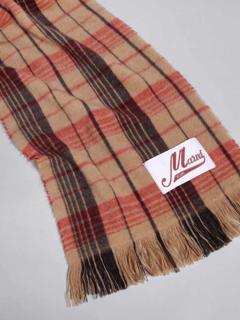 Marni Check Μαλλί Scarf καφε | LGRSX18210