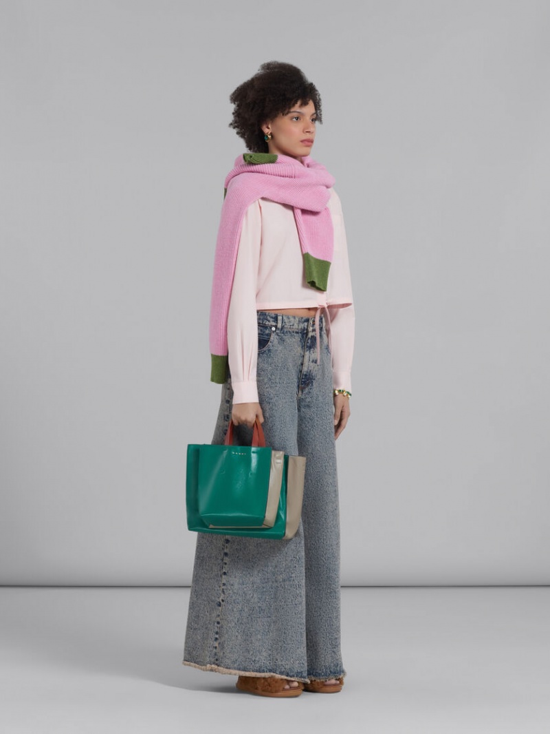Marni Cropped Shirt In Bio Poplin ροζ | AGRDF95400