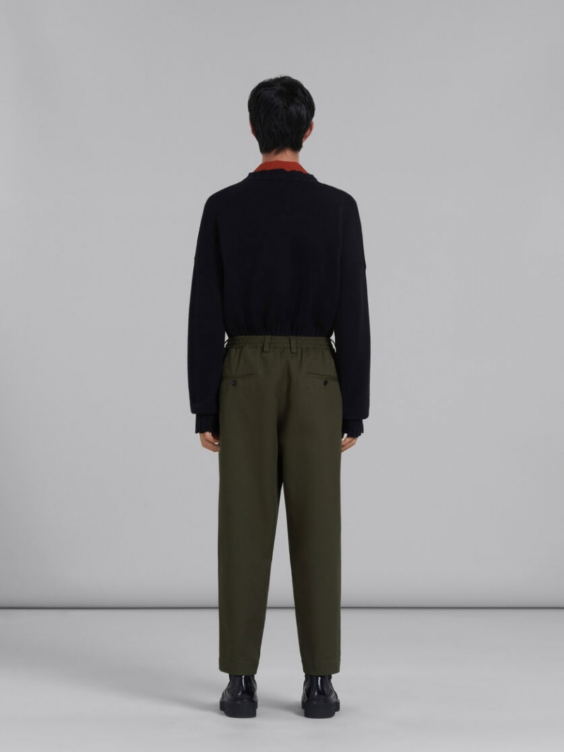 Marni Cropped Trousers Gabardine πρασινο | GRQCS14473