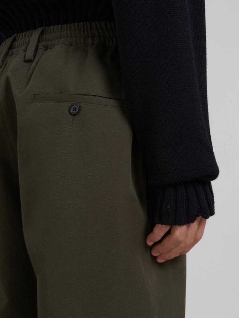 Marni Cropped Trousers Gabardine πρασινο | GRQCS14473
