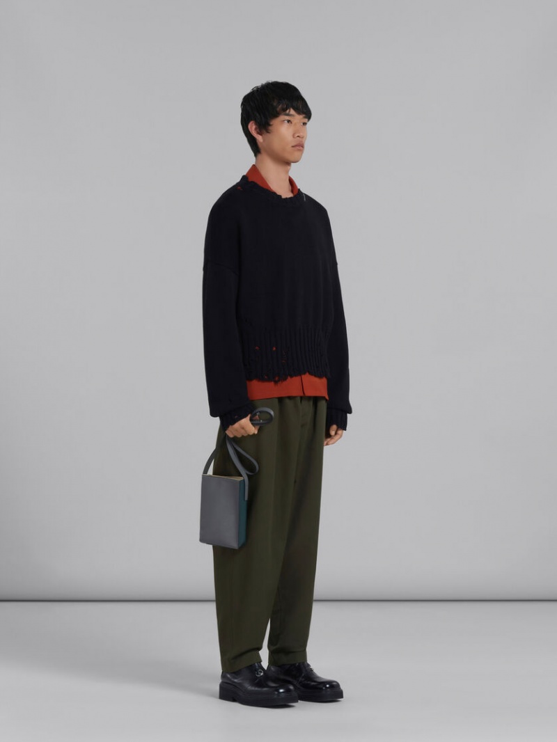 Marni Cropped Trousers Gabardine πρασινο | GRQCS14473