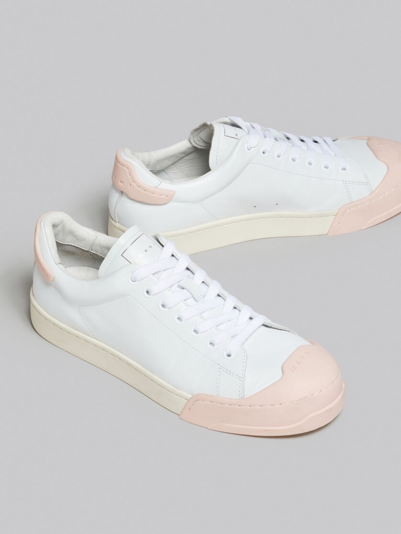 Marni Dada Bumper Sneaker δερματινα ασπρα ροζ | EGRVG24010