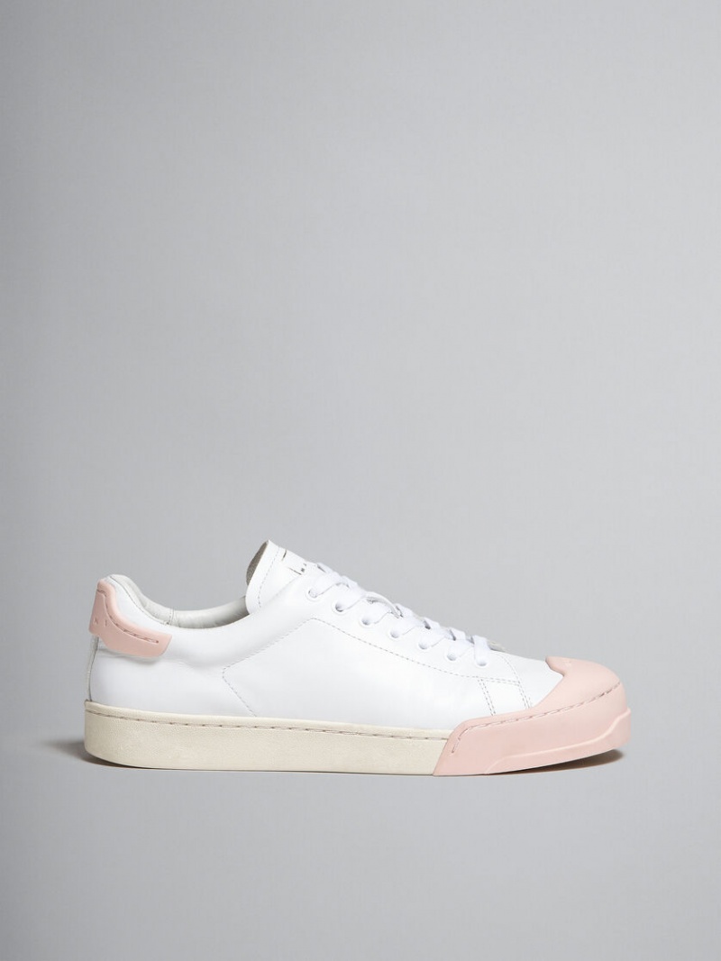 Marni Dada Bumper Sneaker δερματινα ασπρα ροζ | EGRVG24010