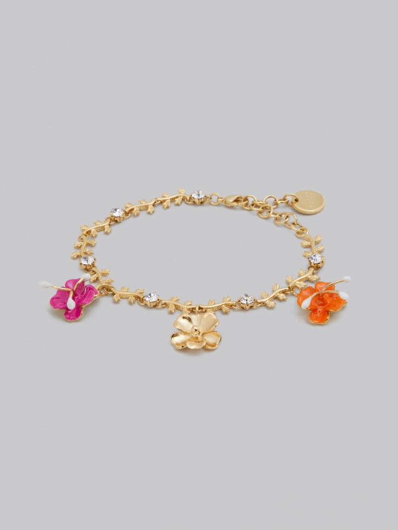 Marni Enamelled Flower Charm Bracelet με λουλουδια | EGRHC33665
