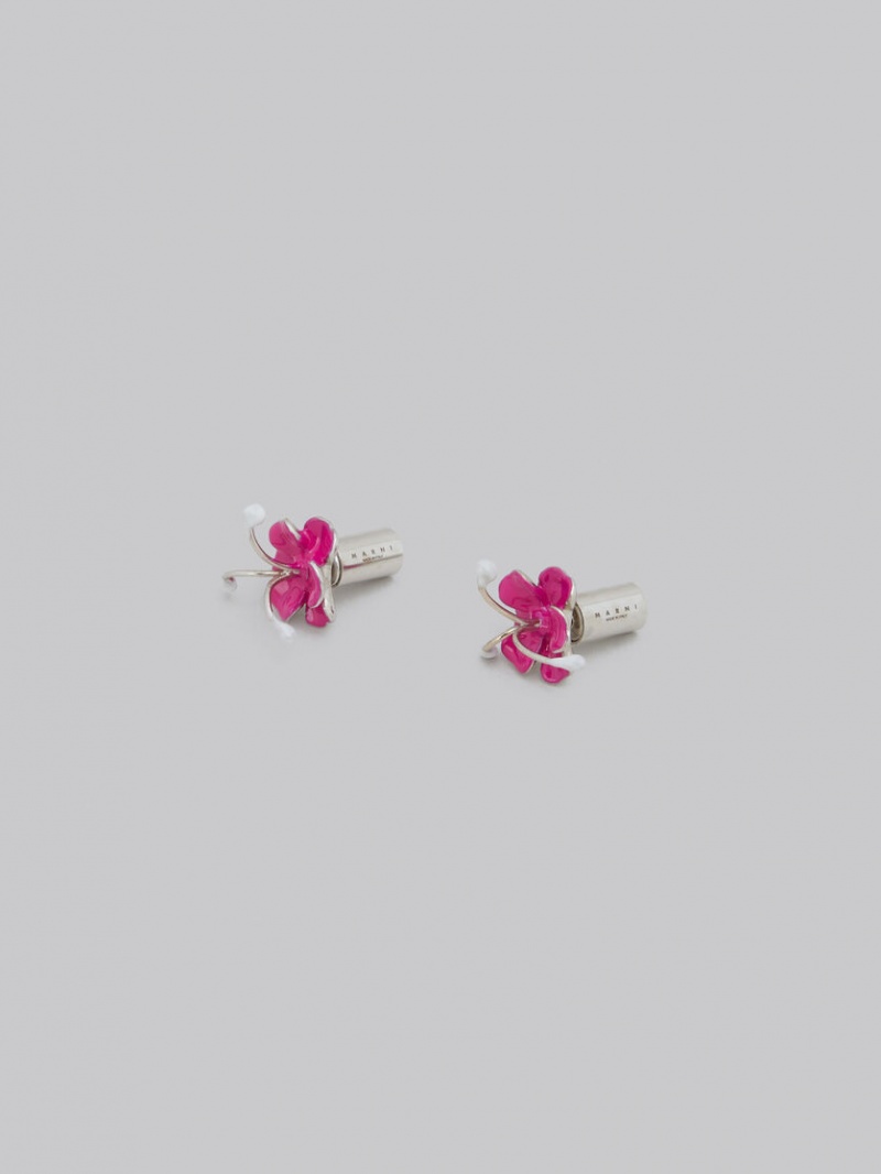 Marni Enamelled Metal Flower Stud με λουλουδια | XGRGW54041