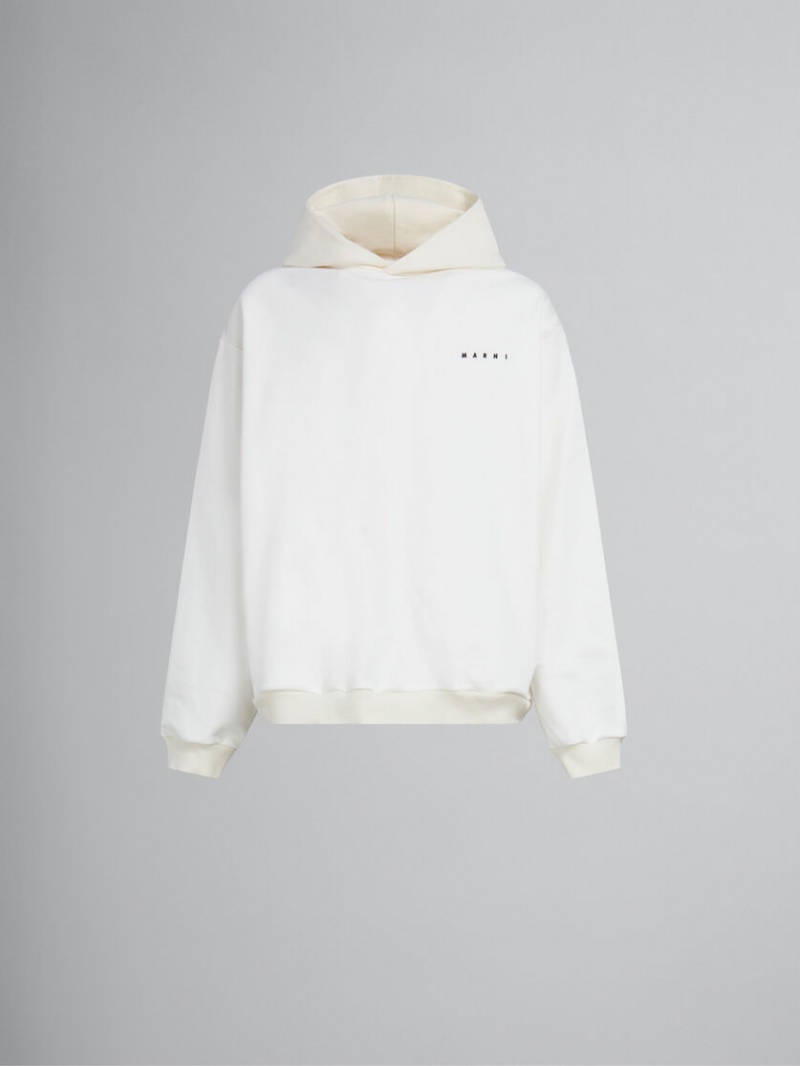 Marni Hoodie With Hearts Print ασπρα | GRXMI63254