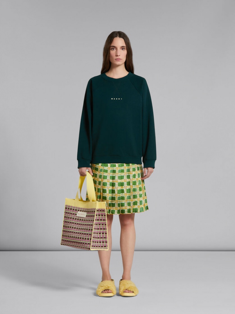 Marni Jacquard Shopping ανοιχτο κίτρινα καφε ροζ | BGRSD47651