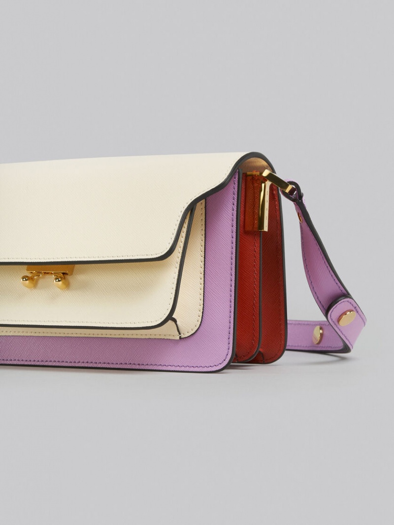 Marni Lilac Saffiano δερματινα Ew Trunk Bag μωβ | GGRUC35783