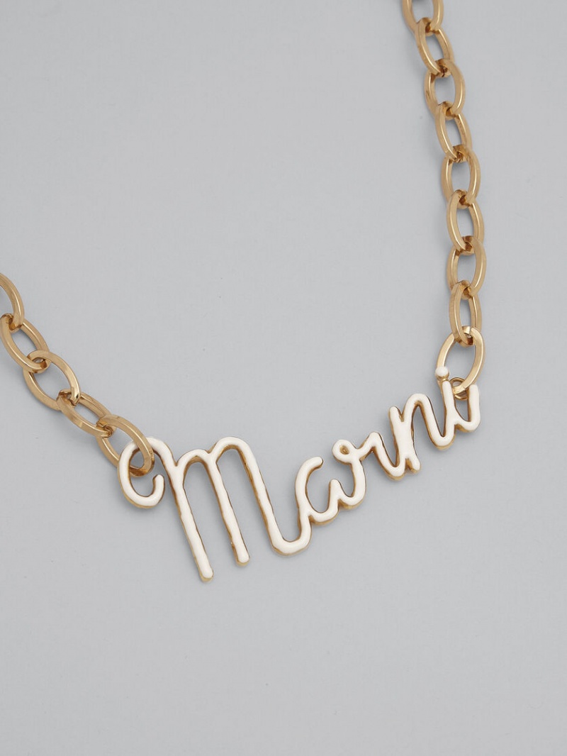 Marni Logo Necklace χρυσο χρωμα | GRJVR87963