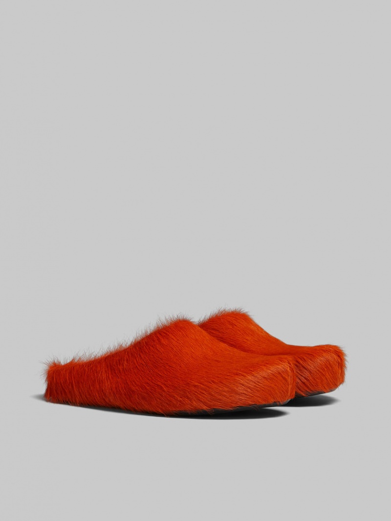 Marni Long Hair Calfskin Fussbett Sabot πορτοκαλι | EGRVG19796