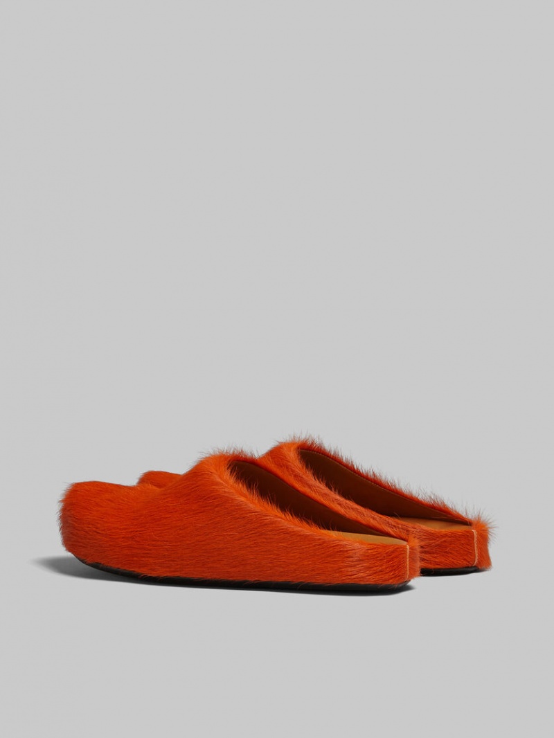 Marni Long Hair Calfskin Fussbett Sabot πορτοκαλι | EGRVG19796