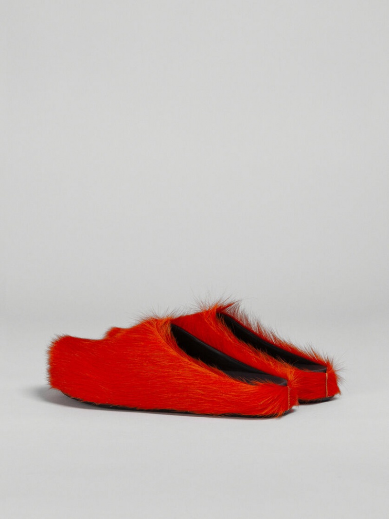 Marni Long Hair Calfskin Fussbett Sabot πορτοκαλι | LGRSX12248