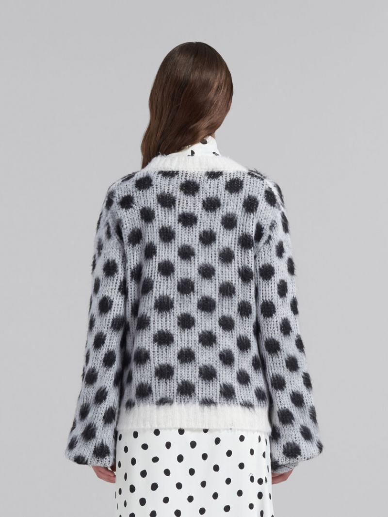 Marni Mohair Jumper With Polka Dots ασπρα | ZGRMJ61973