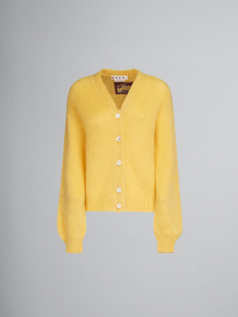 Marni Mohair V-neck Cardigan κίτρινα | TGRPQ52087