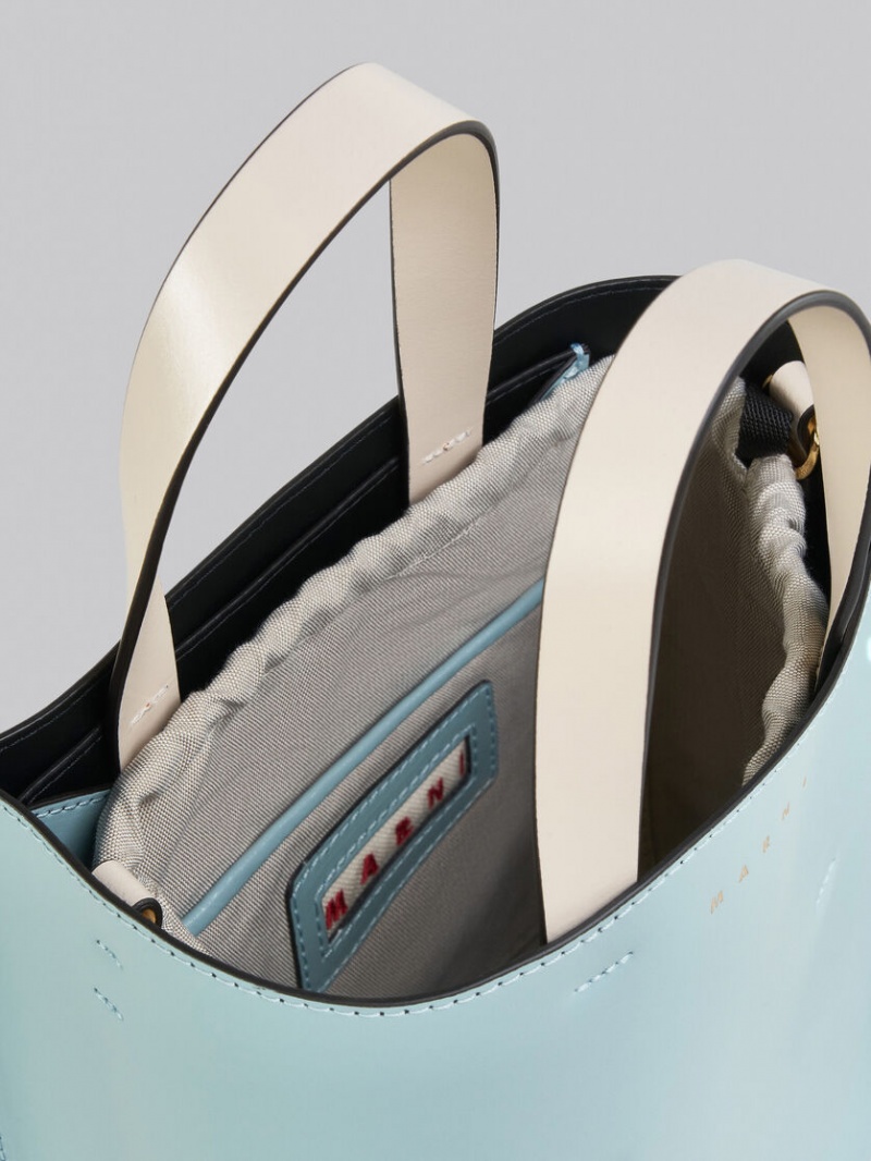 Marni Museo Mini Bag δερματινα ανοιχτο μπλε πορτοκαλι ασπρα | YGRGT33097