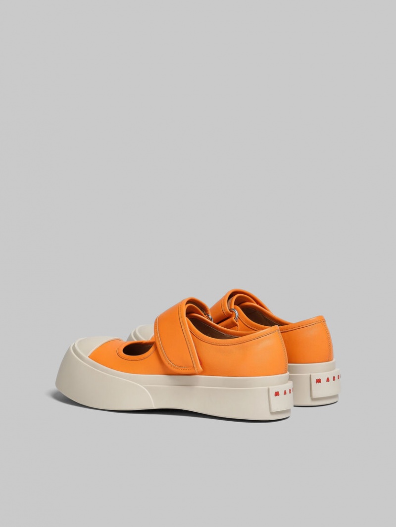 Marni Nappa δερματινα Mary Jane Sneaker πορτοκαλι | DGRKV48653