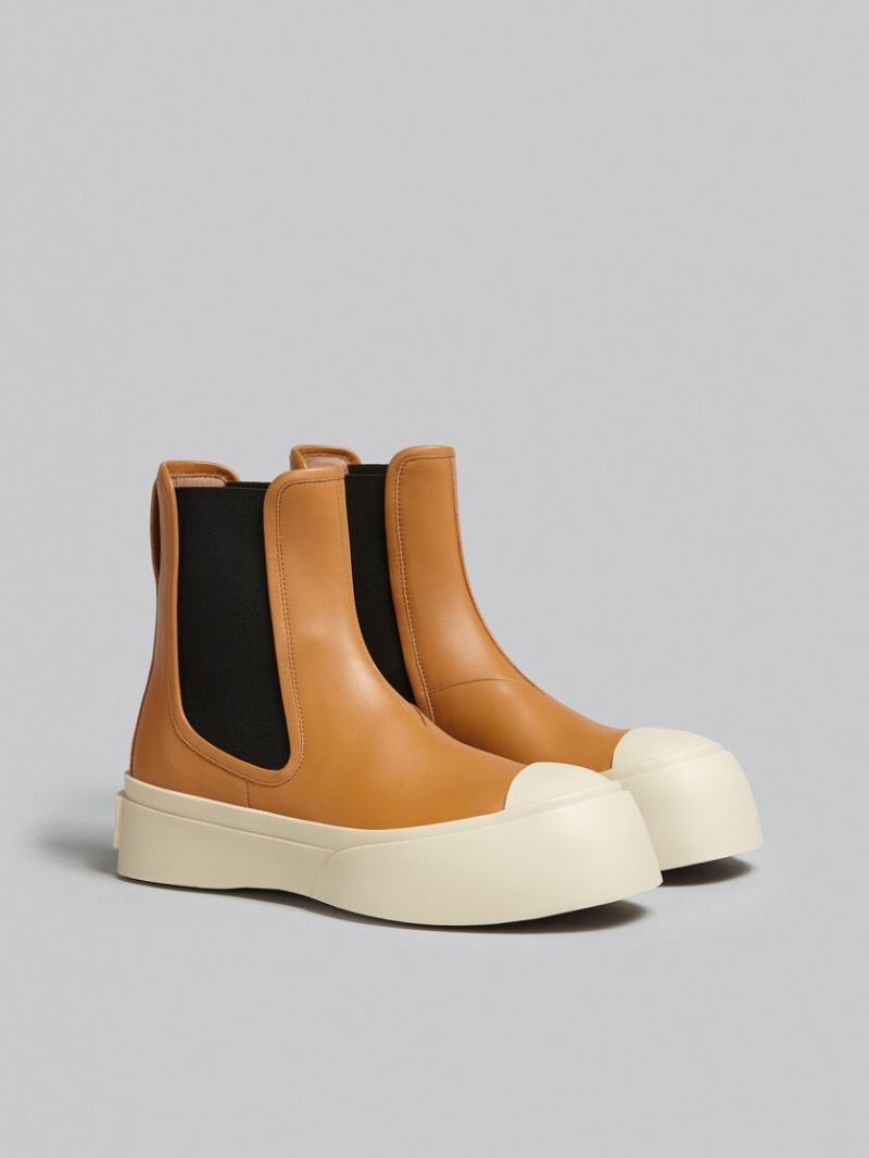 Marni Nappa δερματινα Pablo Chelsea Boot καφε | SGRVO32429