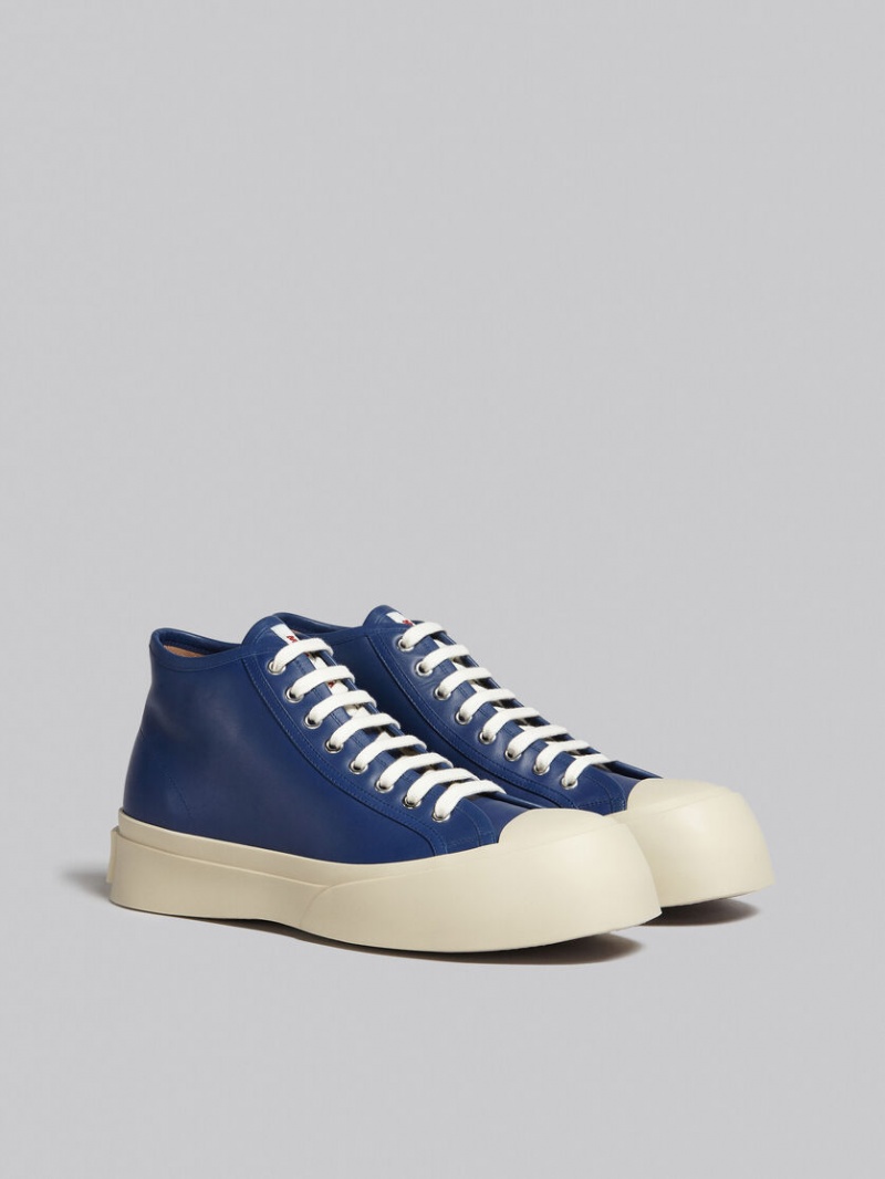 Marni Nappa δερματινα Pablo High-top Sneaker μπλε | GRJVR63575