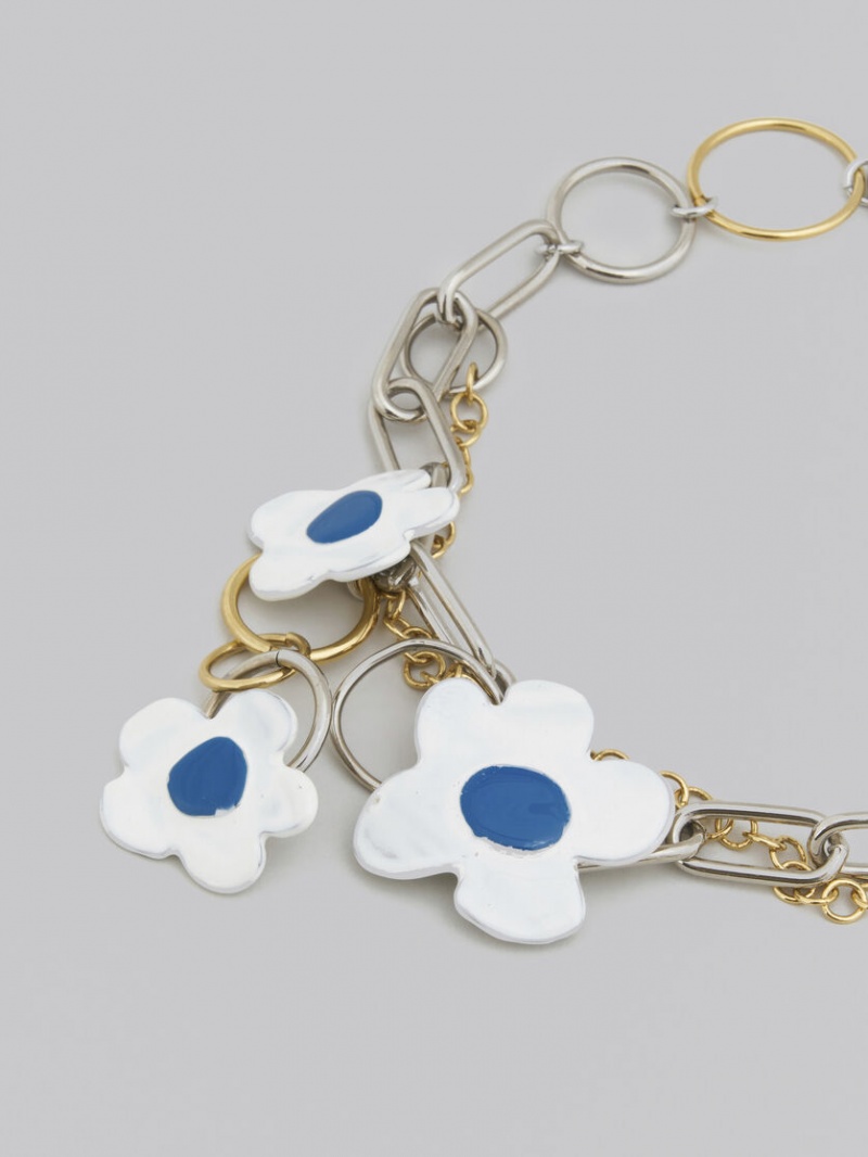 Marni Necklace With Flowers ασπρα | GRIIZ70478