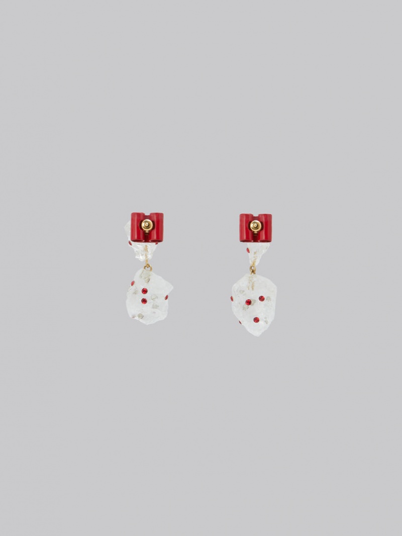Marni Quartz Drop With Rhinestone Polka Dots ασπρα | UGRND37892