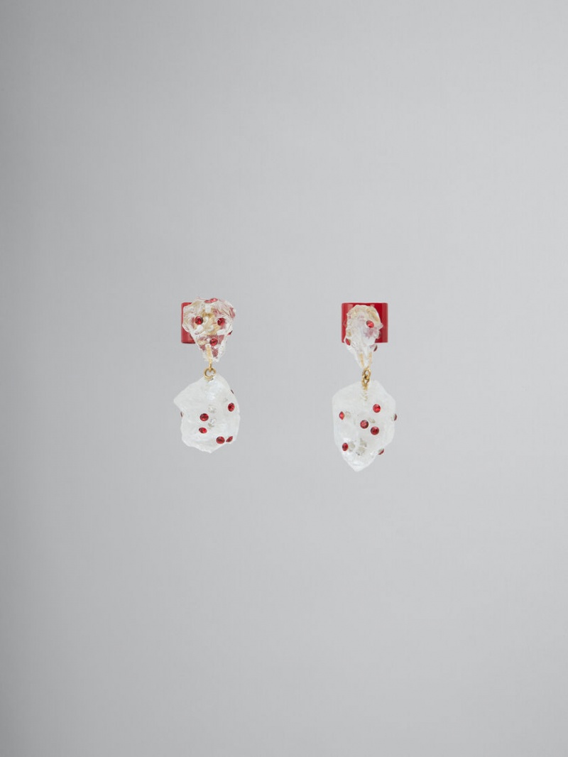 Marni Quartz Drop With Rhinestone Polka Dots ασπρα | UGRND37892