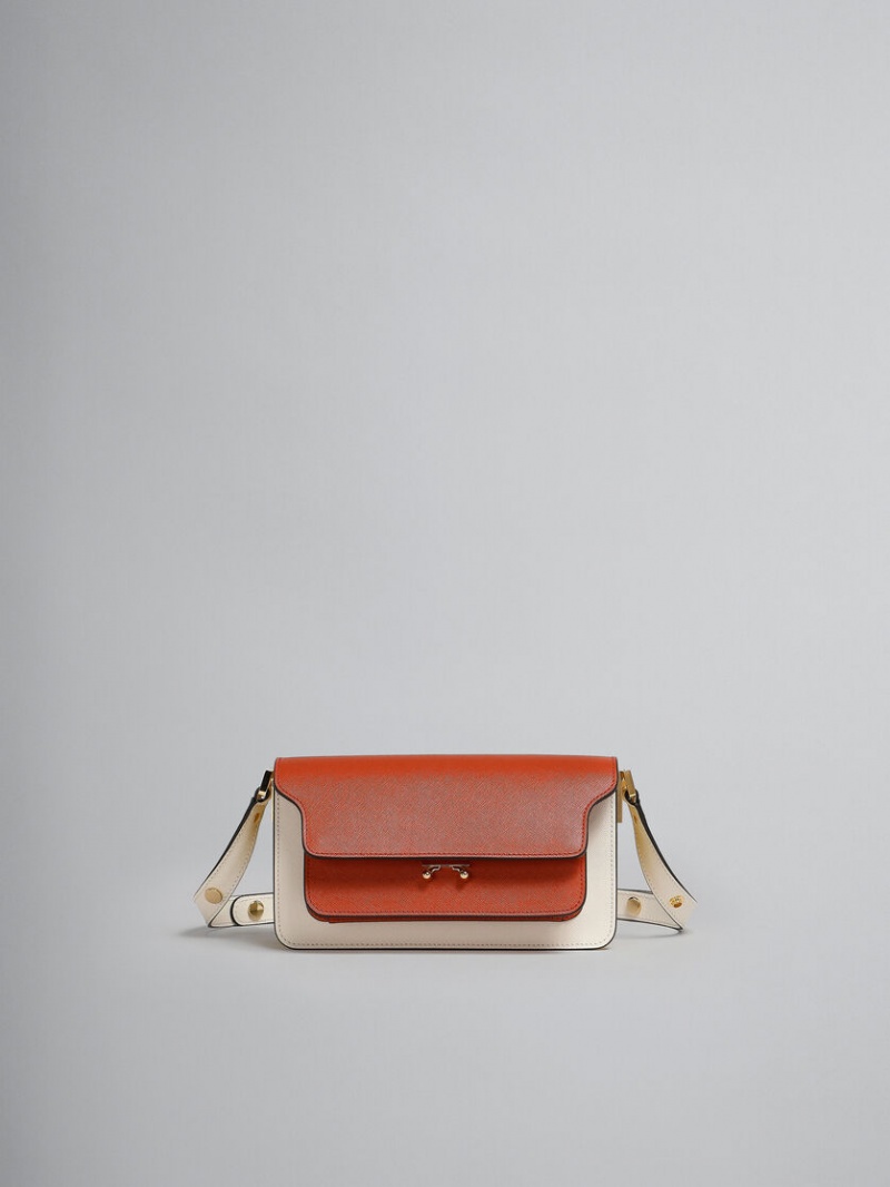 Marni Saffiano δερματινα Ew Trunk Bag καφε | GRXMI34814