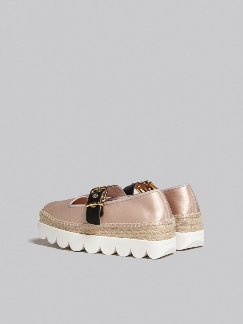 Marni Satin Petal Espadrillas ροζ | GRXBR45751