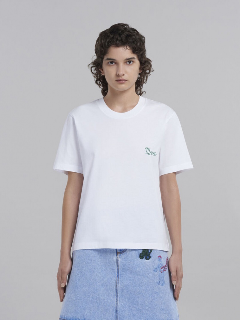 Marni Set Of 3 T-shirts In Bio βαμβακερα ασπρα | GRIIZ10349