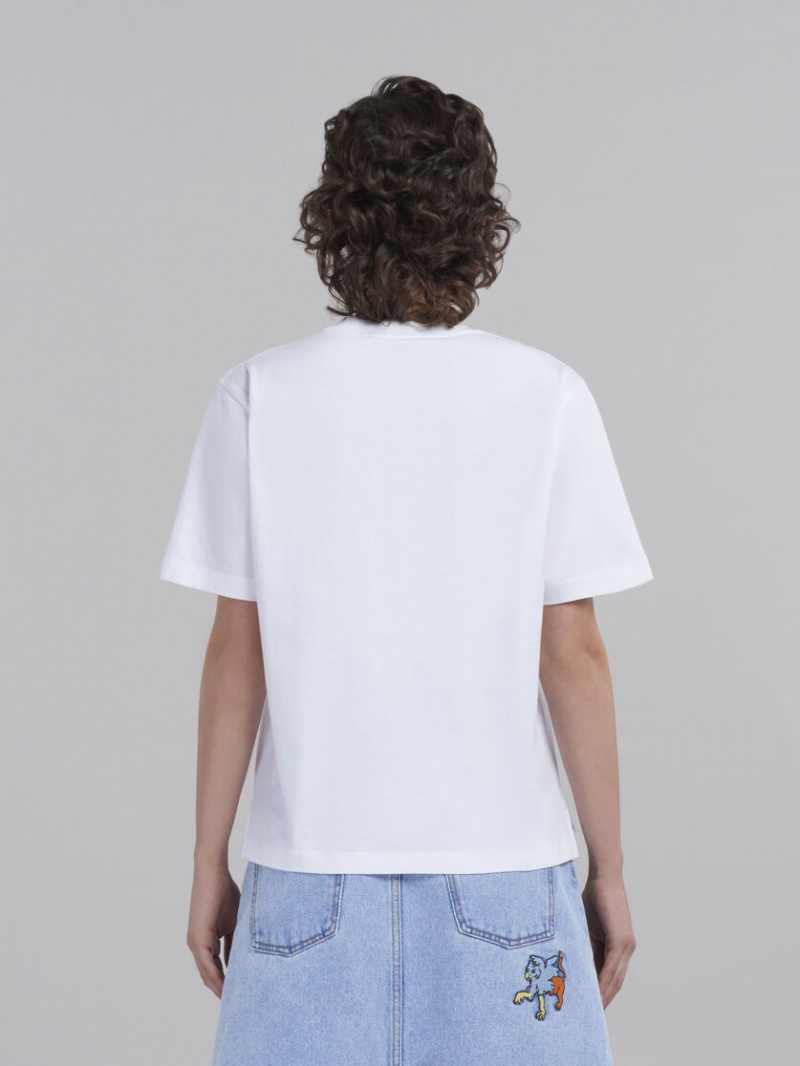 Marni Set Of 3 T-shirts In Bio βαμβακερα ασπρα | GRIIZ10349