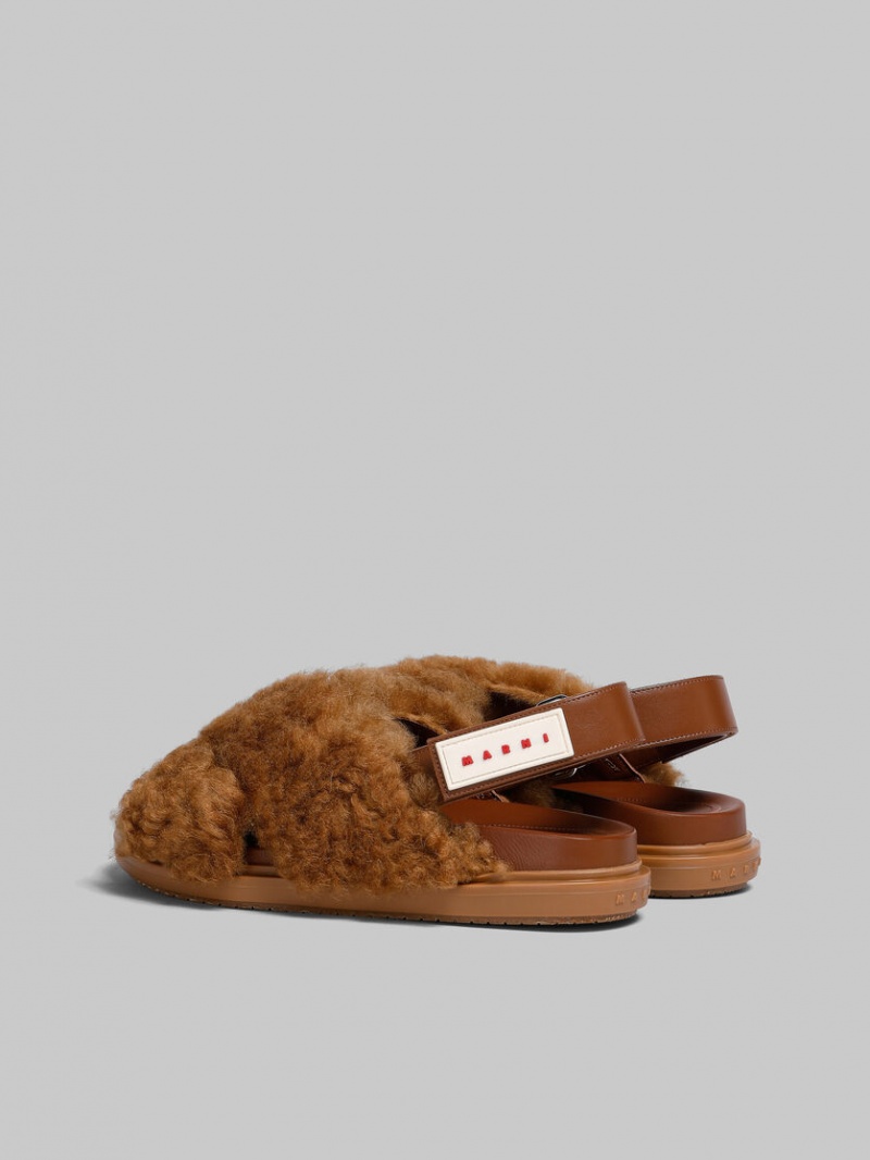 Marni Shearling Fussbett καφε | AGRWC97090