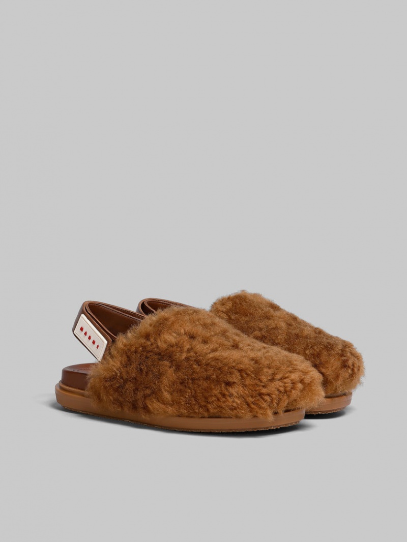 Marni Shearling Sabot καφε | FGRHY97655