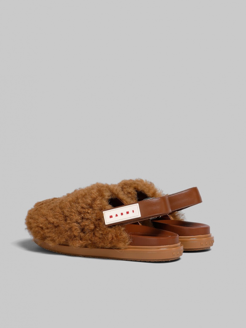 Marni Shearling Sabot καφε | FGRHY97655