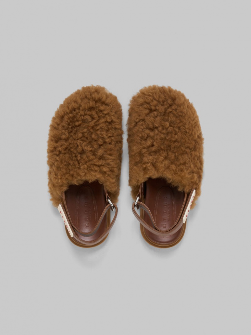 Marni Shearling Sabot καφε | FGRHY97655